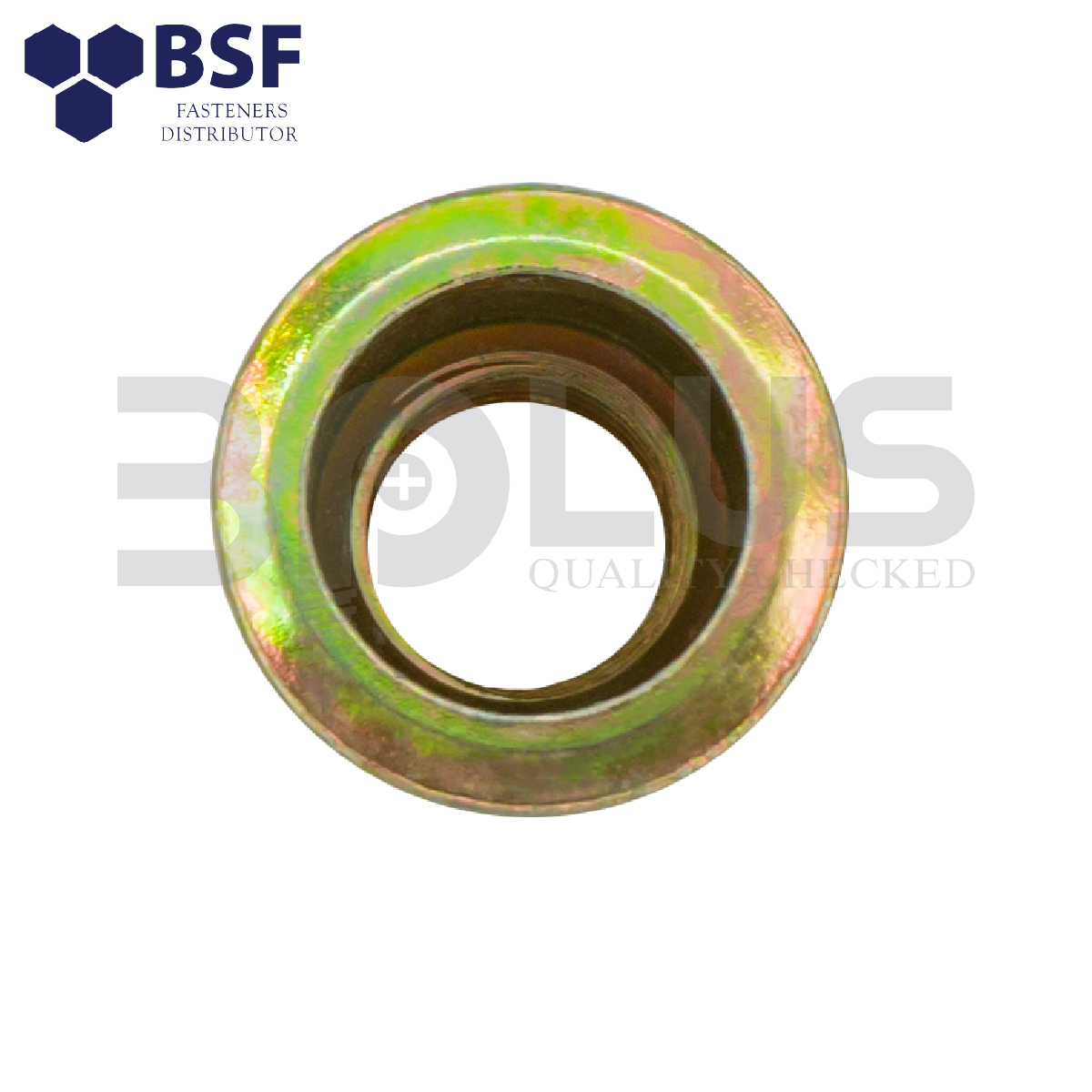 รีเวทนัทหัวแบนมีลายชุบรุ้ง M4-0.7