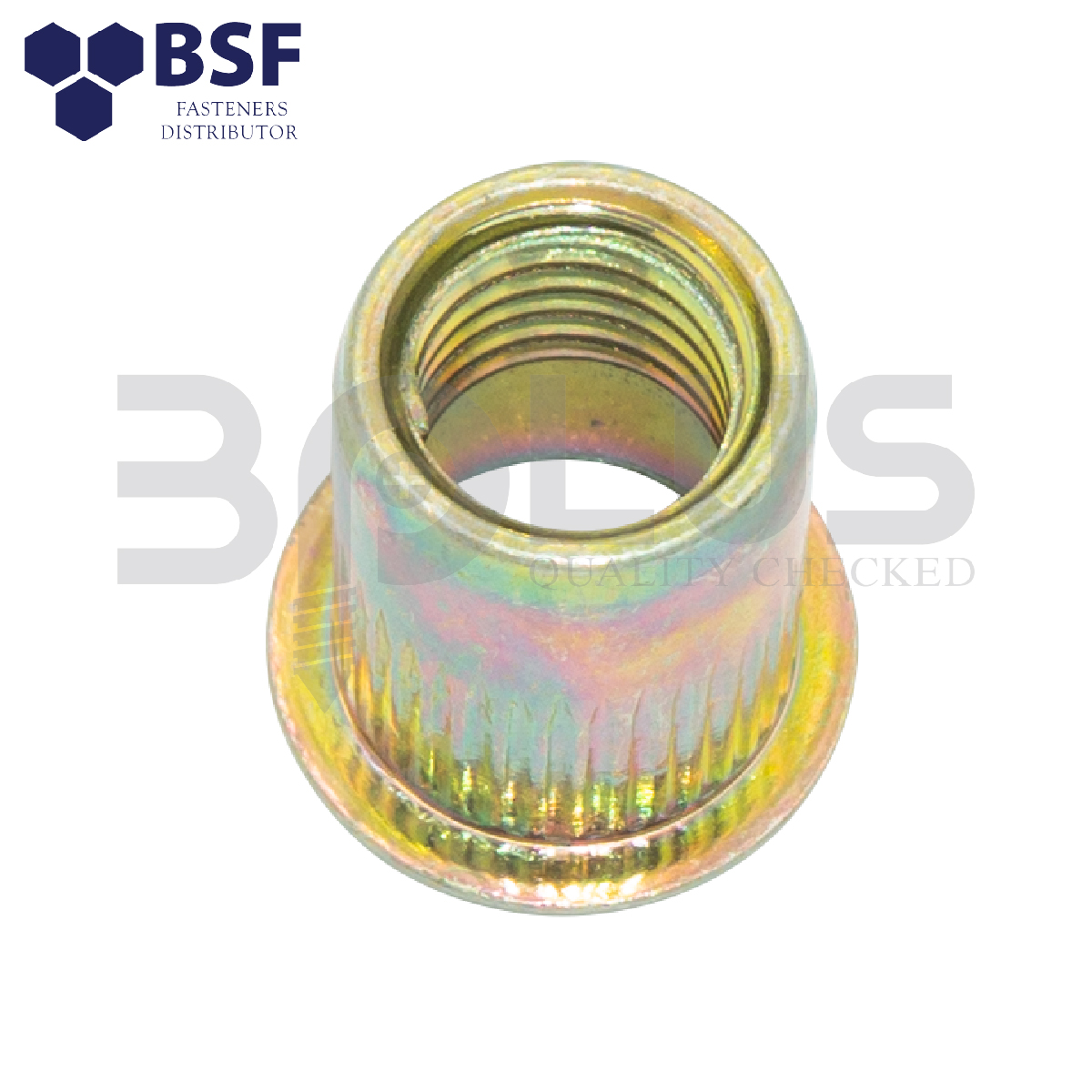 รีเวทนัทหัวเตเปอร์มีลายชุบรุ้ง M5-0.8
