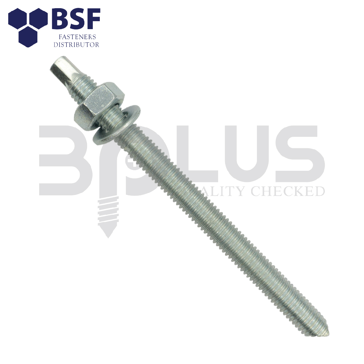 สตัดพุ๊กเคมี พร้อมน็อตและแหวน M24-3.0 x 300 mm.