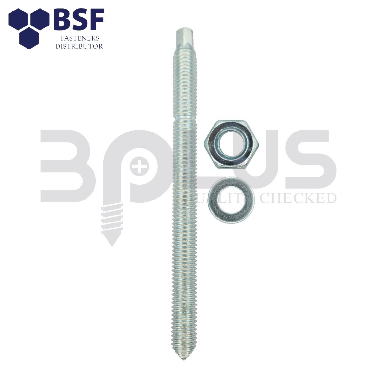 สตัดพุ๊กเคมี พร้อมน็อตและแหวน M24-3.0 x 300 mm.