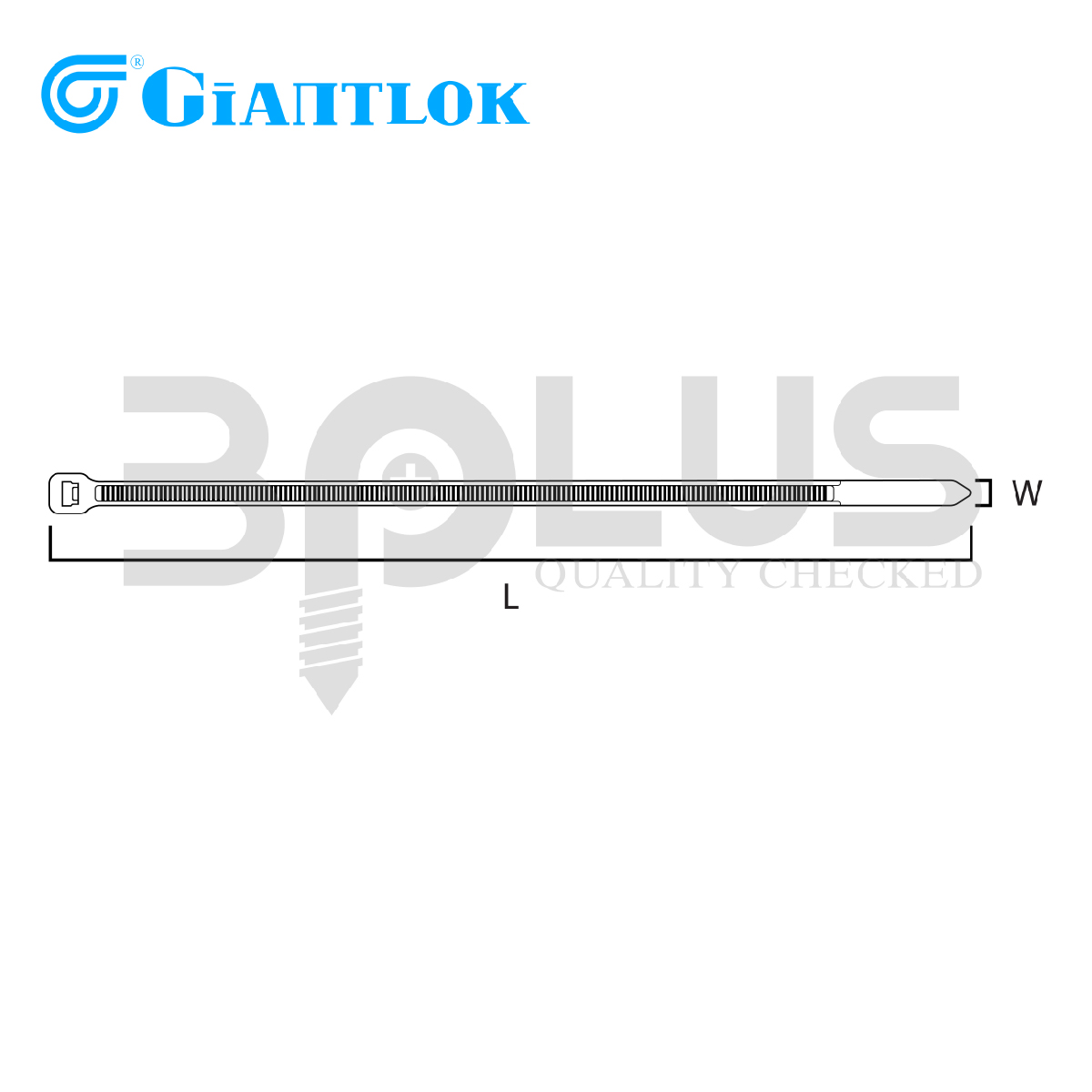 Giantlok เคเบิ้ลไทร์ สีดำ 3