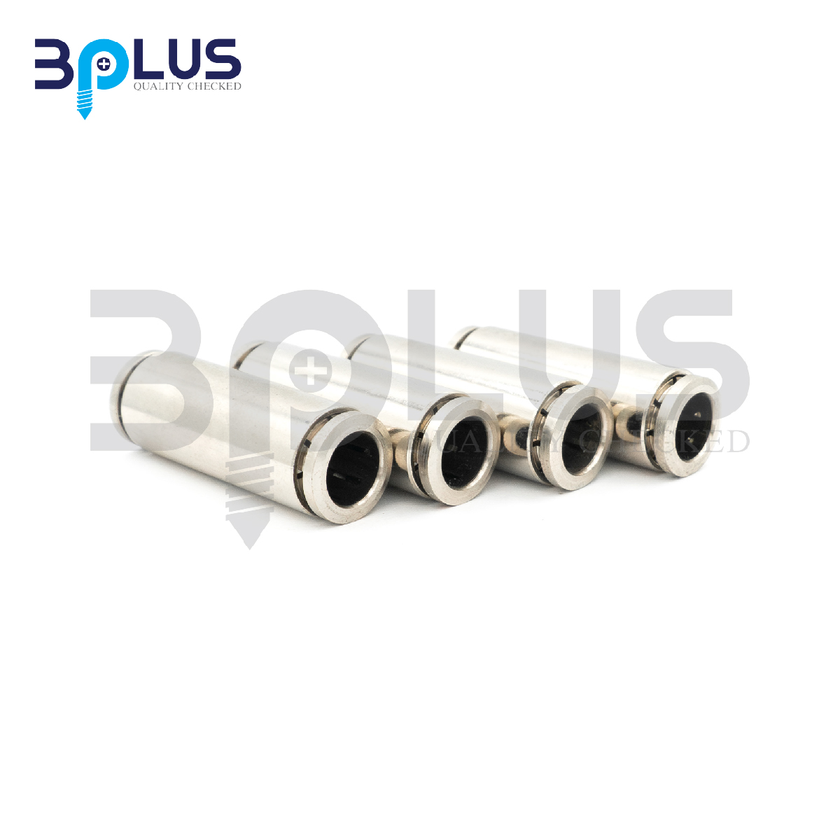 B-Plus เสียบสายลม 2 ทางตรง ทองเหลืองชุบ YPU-8