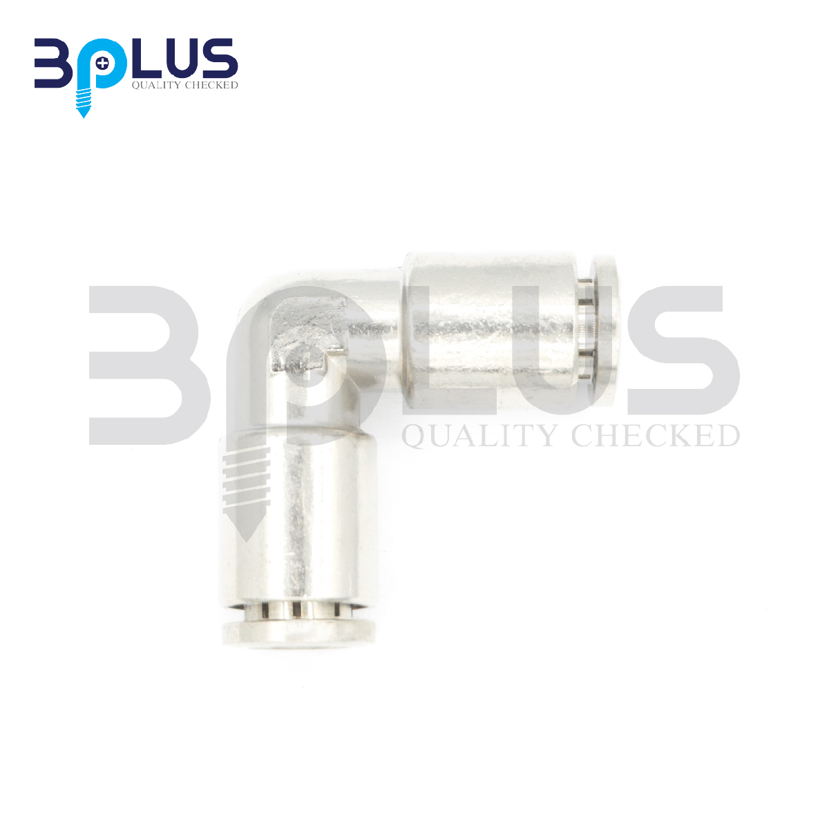 B-Plus เสียบสายลม 2 ทางตัว(V) ทองเหลืองชุบ YPV-10