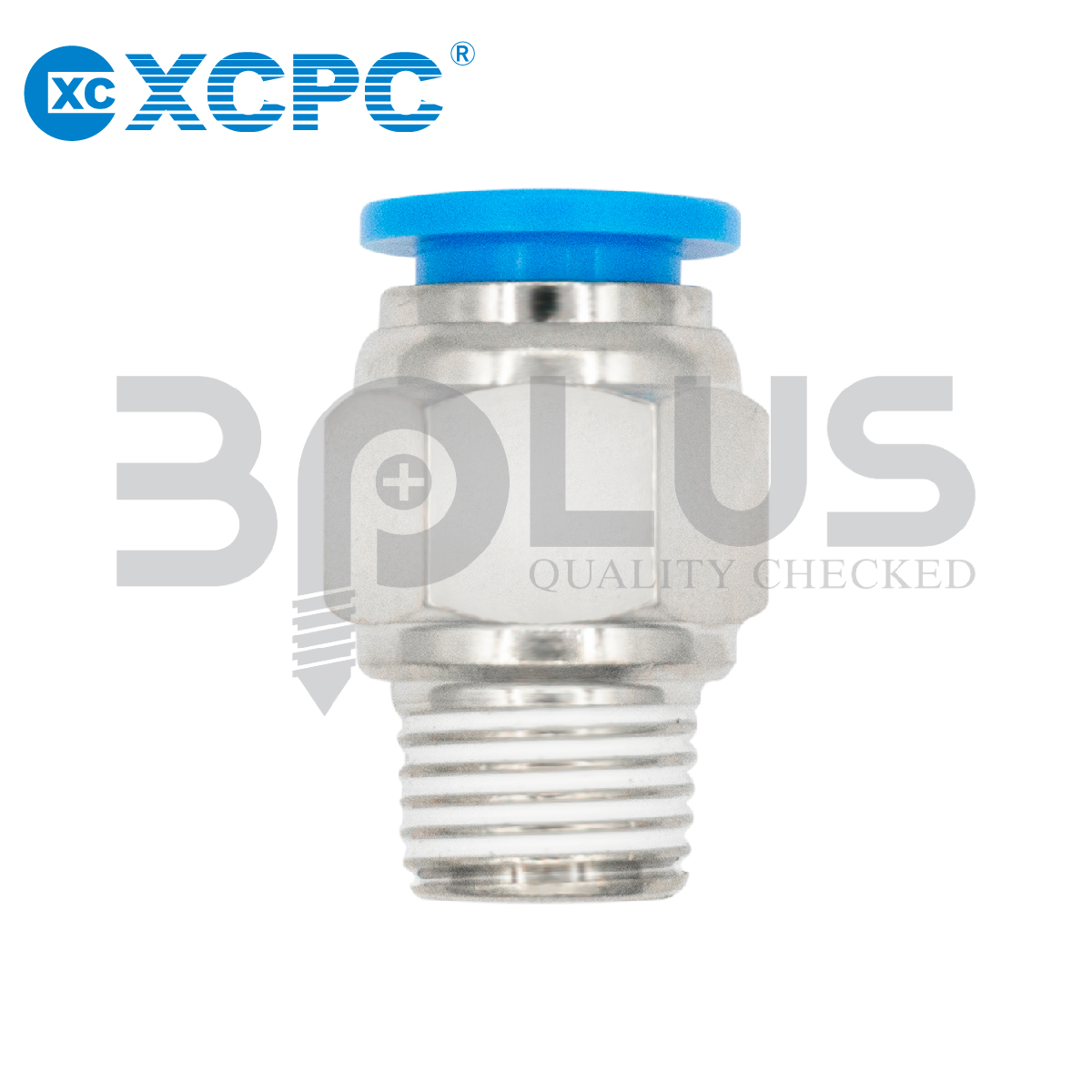 XCPC ต่อตรงเสียบสายลม เกลียวนอก XPC 12-03