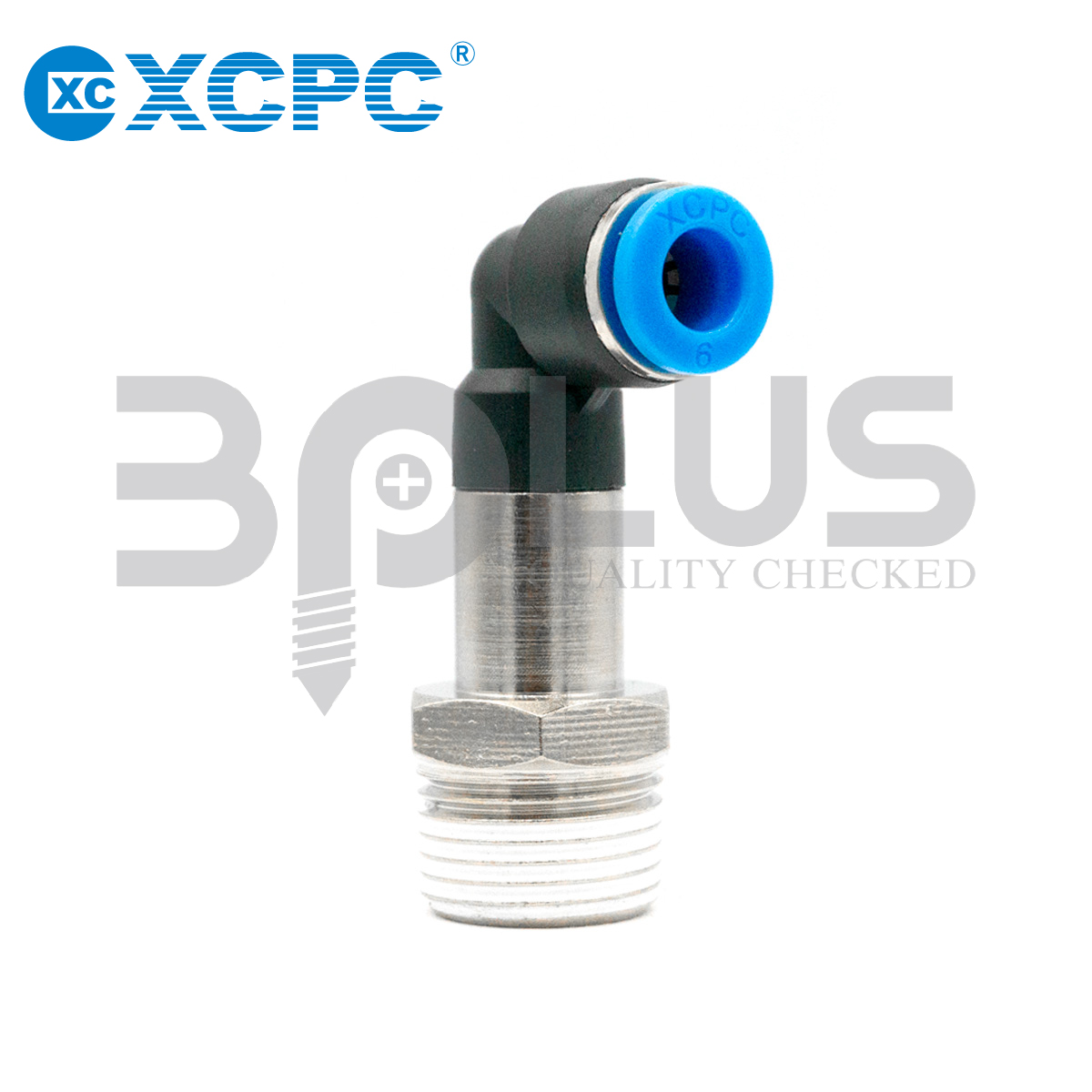 XCPC เสียบสายลมงอ เกลียวนอก XPLL 12-04