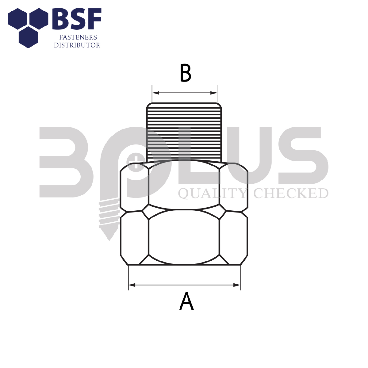 B-Plus ต่อตรงในนอก 1/2
