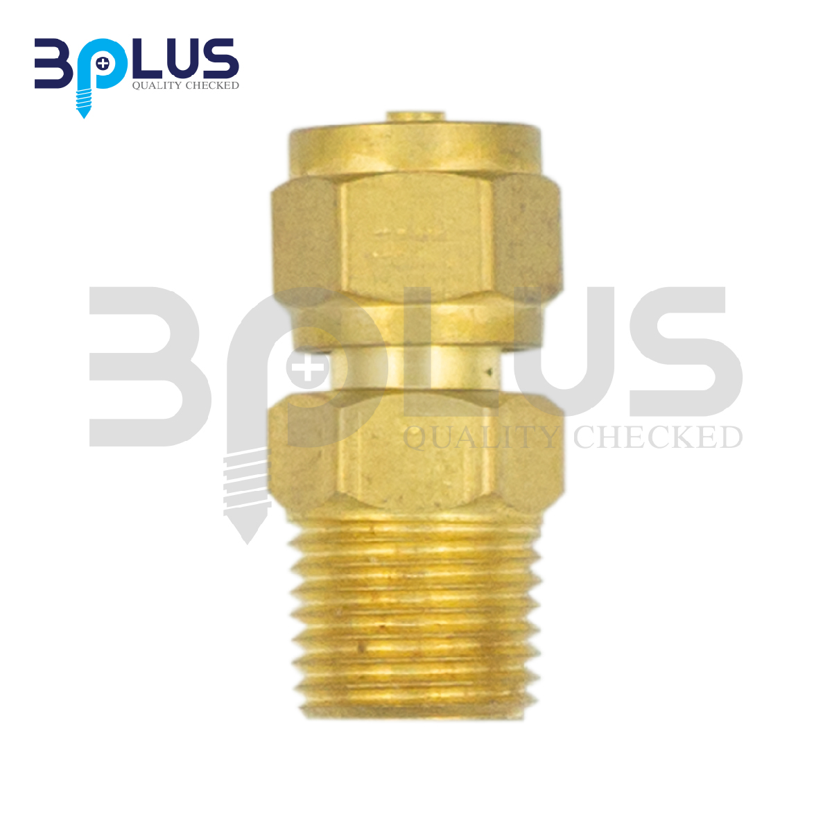 B-Plus ต่อตรงสายลมเกลียวนอก 8mm x 1/2