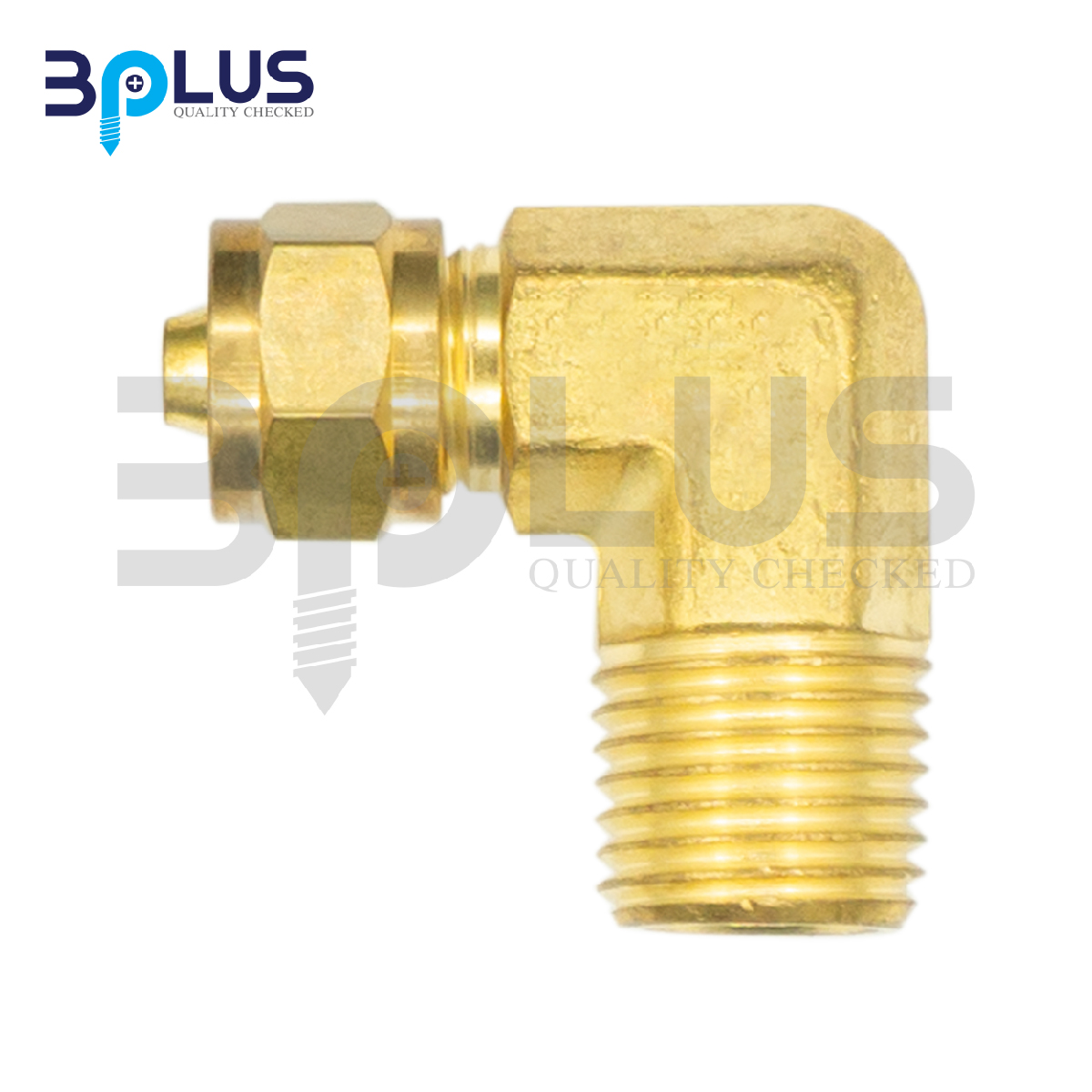 B-Plus ข้องอสายลมเกลียวนอก 12mm x 3/8