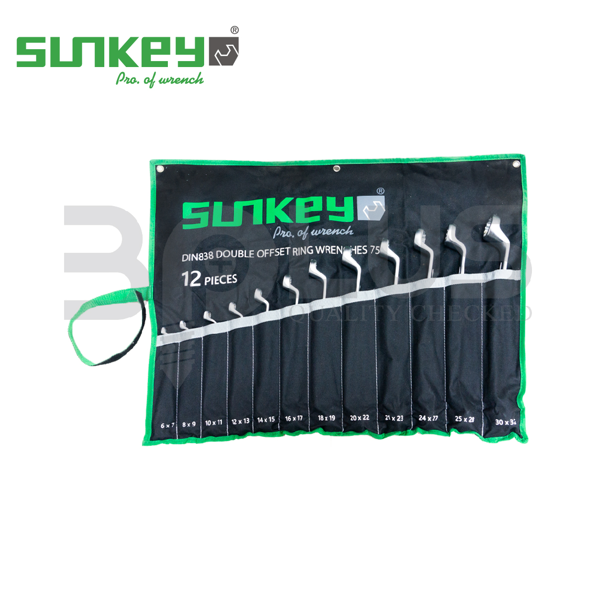Sunkey ประแจแหวน 75 องศาชุด 12 ชิ้น (6 - 32 มม.)